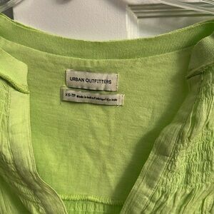Super trendy lime green Urban Outfitters top